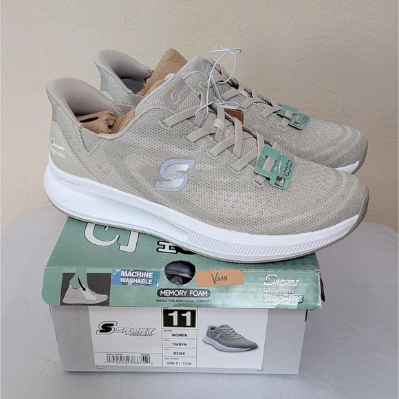Skechers Shoes - New Skechers S Sport Women's Tairyn Step In Slip On Sneakers Shoes Taupe 11